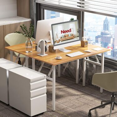 Складний стіл-трансформер 120x60 см: комп'ютерний, офісний, обідній - з дерева та металу, білий (тіковий відтінок)