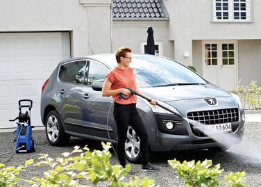 Мийка високого тиску Nilfisk E 145 Bar з пінотворечем, насадкою для миття поверхонь, щіткою та набором для чищення труб (2100 Вт)