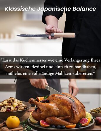 Японський ніж Сантоку 18 см з VG-10 сталі Дамаск (67 шарів), професійний кухонний ніж, ідеальний для дому та як подарунок