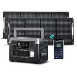 Портативна електростанція OUKITEL P1000 Plus: 1800W, 1024Wh LiFePO4, сонячний генератор, для кемпінгу та резервного живлення
