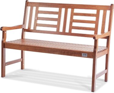 Металева лавка VEVOR для саду та тераси, 122 см, на 3 особи, з підлокітниками та спинкою, вінтажний стиль