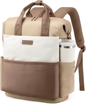 LOVEVOOK Рюкзак для жінок з відділенням для ноутбука 15.6 дюймів, шкільний/туристичний/бізнес, водонепроникний, 15.6 дюймів, 1 Хакі