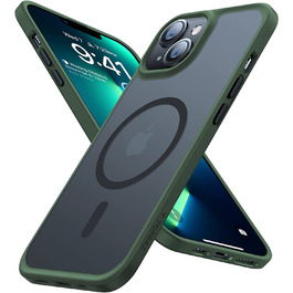 Чохол TORRAS для iPhone 13 для Magsafe (військовий захист) (сильна магнітна адсорбція) захисний чохол матовий тонкий ударостійкий чохол для телефону для iPhone 13 чохол Guardian-серія Mags зелений