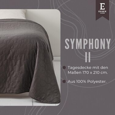 Покривало Symphony, 170x210 см, 100 поліестер - сірий