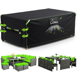 Накладки для садово-патіо меблів UIRWAY, водонепроникні, 270x180x89 см