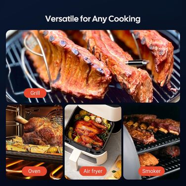 Термометр для м'яса INKBIRD INT-31-BW: бездротовий, Wi-Fi, Bluetooth, для приготування на грилі, в духовці, мангалі, фритюрниці