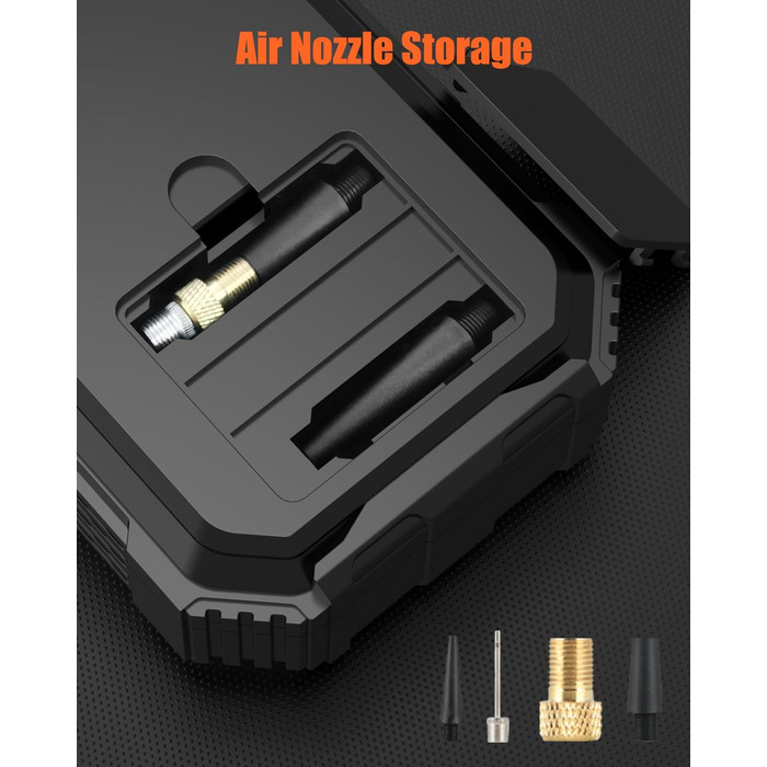 Powerbank для автомобіля Starthilfe: 6000A, 12V, компресор 150 PSI, LED, LCD, для бензинових та дизельних двигунів (до 7.5L/6L), сріблястий