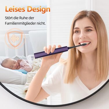 Електрична звукова зубна щітка Ritter Lila з 5 режимами, таймером та акумулятором на 90 днів