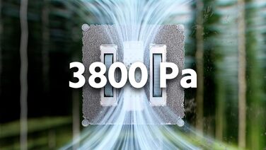 Робот для миття вікон Hutt з пультом дистанційного керування | 2-фазне розпилення та сила всмоктування 3800Pa | 80 мл бак, розпізнавання країв | Для скла, плитки, дзеркал (4 серветки для миття, мотузка безпеки в комплекті)