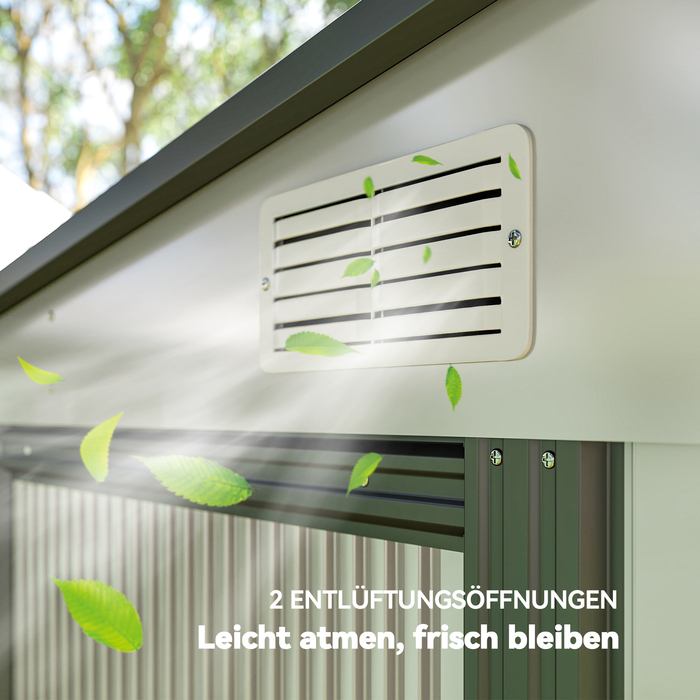 Гаражний бокс Outsunny 2,81 м² (154x206,5x181 см) з похилим дахом та фундаментом