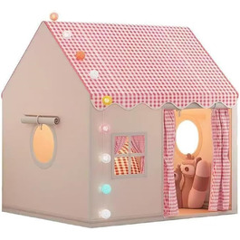 Дитяче намету Роза для дівчаток з LED-підсвіткою та іграшкою-велетнем у вигляді райдужного жаб'яти. Ігровий намет для дітей, намет для дитячої кімнати, розкладний намет для ігор на вулиці. 120 x 105 x 128 см