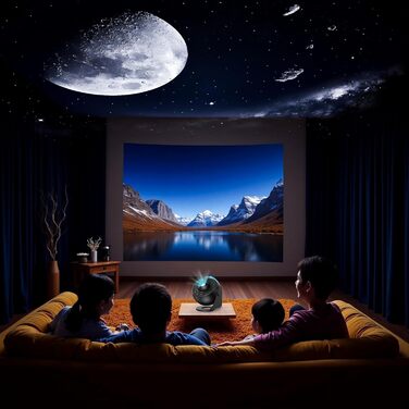 Проєктор зоряного неба Sternenhimmel 13 в 1: Галактика, космонавт, планетарій для декору кімнати, подарунок дітям та дорослим - Чорний