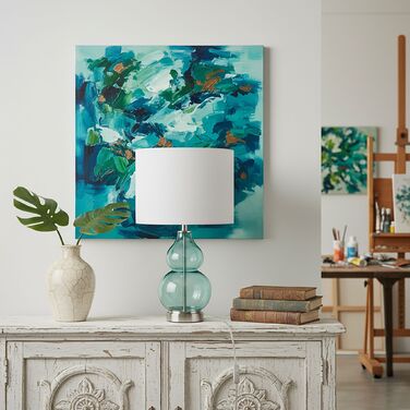 Лампа для столу Relaxdays зі скляною основою та тканинним абажуром