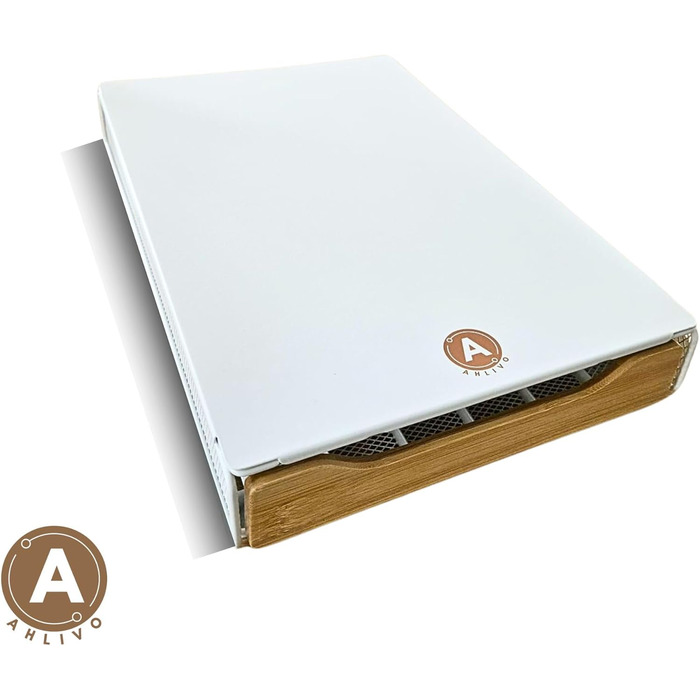 Організатор для капсул кави Nespresso Ahlivo – білий, на 60 капсул, з бамбуковою ручкою