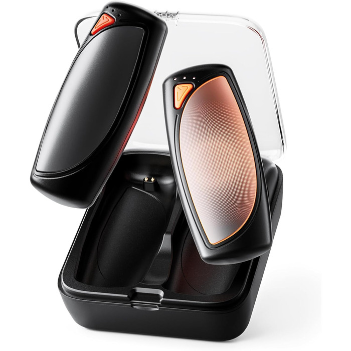 Електричні грілки для рук COTOP, набір 2 шт. з зарядним кейсом 14000 mAh, 3 режими нагріву до 56°C, для катання на лижах, кемпінгу, чорного кольору