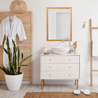 Дзеркало для стіни Relaxdays з бамбуковим обрамленням