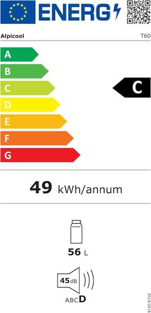 AAOBOSI Холодильник автомобільний 60 л з Wi-Fi керуванням, 12/24 В та 100-240 В, електричний, -20°C до 20°C для авто, вантажівки, човна, кемпера, з двома зонами та двома температурами