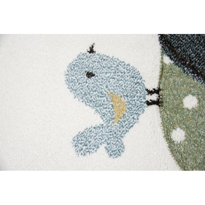 Дитячий килимок для ігор, дитячий килимок із зображенням слона, жирафа бежево-кремового кольору (200 х 290 см)