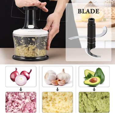 Подрібнювач овочів Smile Mom 1.2 л (білий) - швидкий та професійний подрібнювач для овочів, фруктів та песто