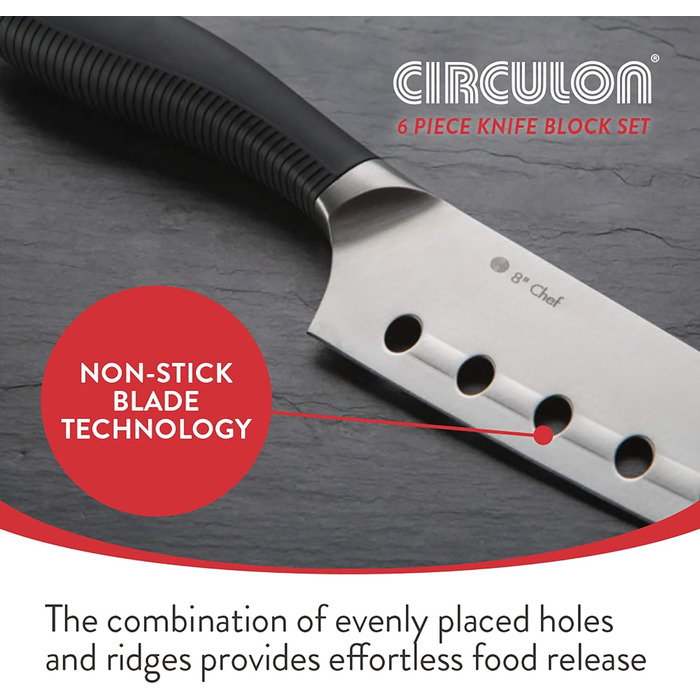 Набір ножів Circulon Messer-Set 6 предметів з підставкою, нержавіюча сталь
