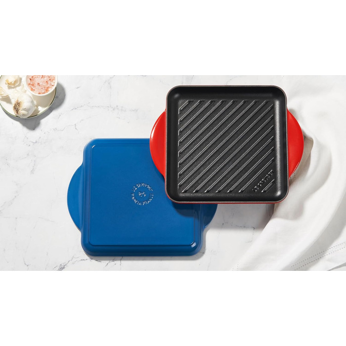Гриль чавунний емальований Le Creuset, квадратний, 26 см, колір 'Морська сіль'