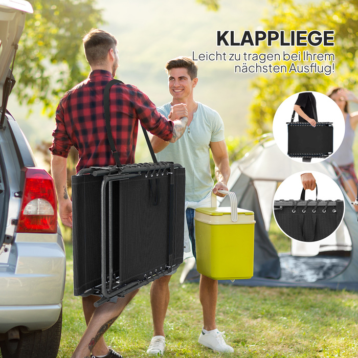 Шезлонг для відпочинку на сонце, розкладний садовий шезлонг з подушкою для голови, лежак з регульованою спинкою у 5 положеннях, до 120 кг