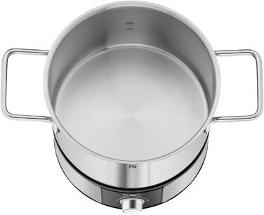 Електричний набір для фондю WMF Lono на 8 осіб: регулювання температури, індукційний горщик 1.2л, з нержавіючої сталі, з тримачем для виделок