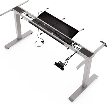 Регульований стіл Yaasa Frame S з USB-портом, телескопічний, з блокуванням клавіш (білий)