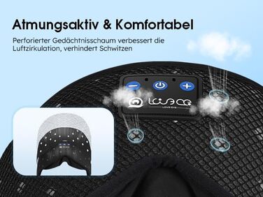 Маска для сну LOVE EYE 3D, для тих, хто спить на боці, чоловіча та жіноча, дихаюча, світлонепроникна (Чорна)