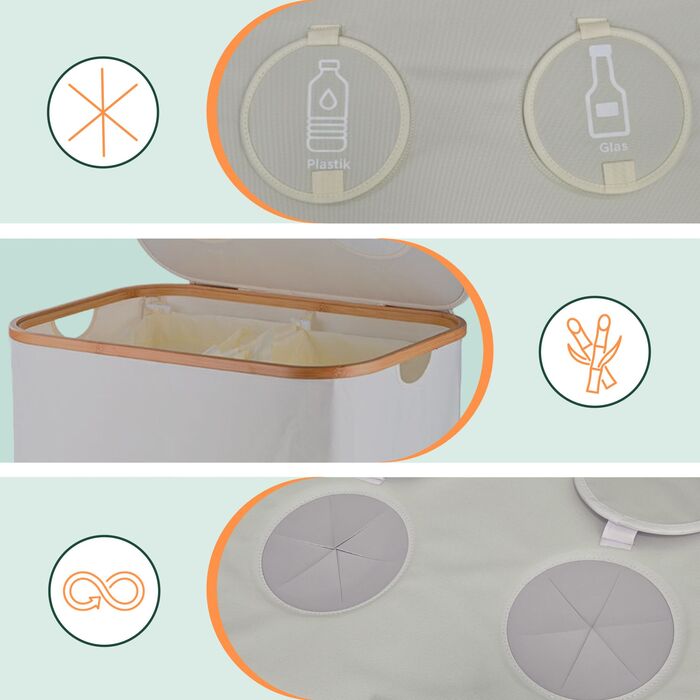 Контейнер для збору пляшок Relaxdays з двома відділеннями