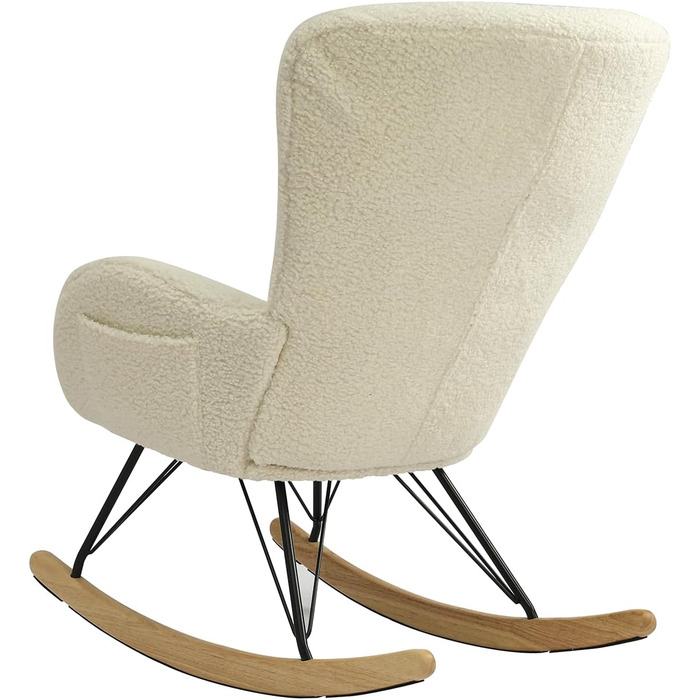 Шкільний крісло-гойдалка Vielllliving для спальні, 150 кг, темно-сірий (бежевий), 93.5x100x55 см