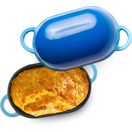 Набір для приготування хліба ручної роботи LoafNest: Dutch Oven з чавуну (2 літри) та силіконовий вкладиш. (Тільки горщик, без вкладиша)