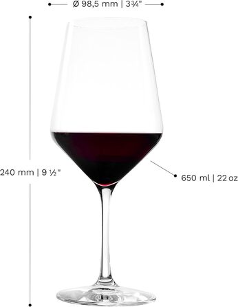 Бокали для червоного вина Stölzle Lausitz Revolution 6 шт, 490 мл - Кришталеві келихи для вина, міцні, для максимальної ароматизації