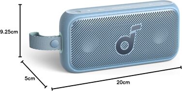 Soundcore Motion 300: Bluetooth-динамік з BassUp, SmartTune, 30W, 13 годин, IPX7, для саду, кемпінгу та піших прогулянок (блакитний)