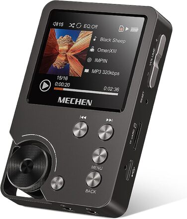 MECHEN M30 Hi-Res MP3 плеєр, HiFi DSD FLAC DAC, цифровий аудіоплеєр із підтримкою CUE, без втрати якості, портативний DAP з 64GB пам’яті, розширення до 256GB, сірий