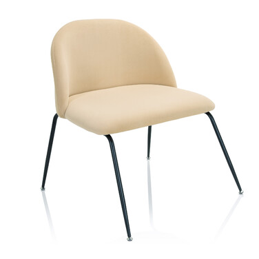 Крісло для відпочинку / Крісло для вітальні VELVO, оксамит, бежевий, hjh OFFICE