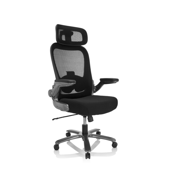 Надміцне крісло / офісне крісло INSTRUCTOR T I PRO Titan XXL сітка тканина / тканина чорна hjh OFFICE