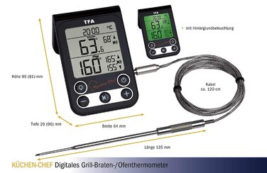 Цифровий термометр для гриля TFA Dostmann