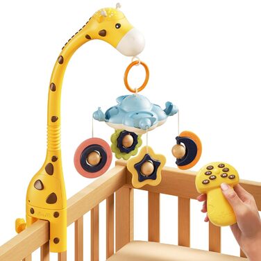 Мобіль для ліжечка TUMAMA 3 в 1 з проєктором, нічником та музикою для малюків