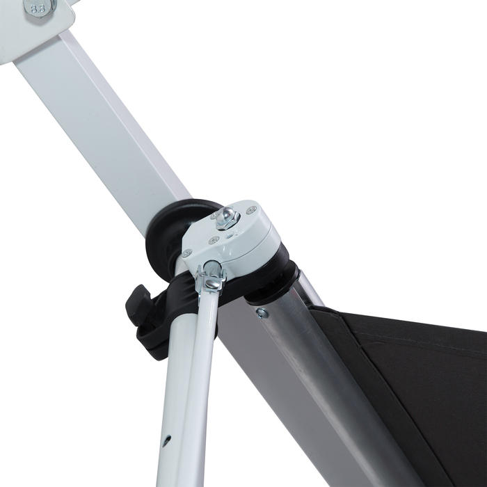 Outsunny Folding Arm Тент Clamp Тент регульований по висоті 200x150 см Сірий алюміній для балкона та тераси