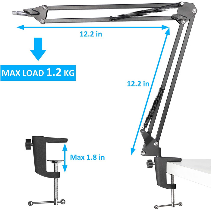 Стійка для мікрофона HyperX QuadCast з поп-фільтром та тримачем YOUSHARES - сумісна з QuadCast S, Fifine AM8, Blue Yeti, Razer Seiren Mini V3