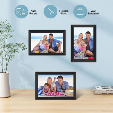 Цифровий фоторамка FRAMEO WLAN 32GB: 10.1 дюймовий Smart Cloud-фоторамка з IPS LCD сенсорним екраном та автоматичним поворотом