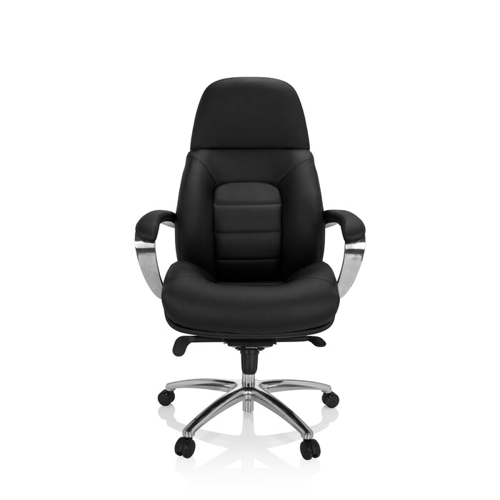 Крісло офісне / Крісло керівника BRENTON XXL зі штучної шкіри чорного кольору hjh OFFICE