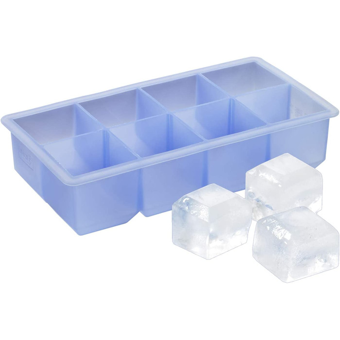 Форма для льоду Lurch 8 кубиків, 100 без вмісту бісфенолу, силікон преміум-класу, синя (5x5 см)
