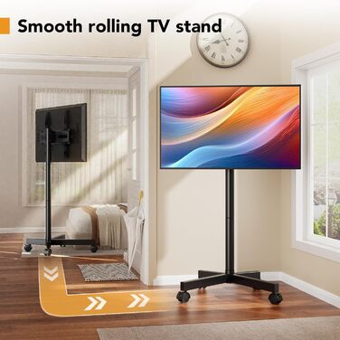 Мобільна підставка для телевізора Hemudu 23-60 дюймів LCD/LED, до 35 кг, VESA 400x400, регульована висота