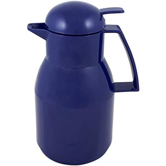 Термос Helios Top Push з нержавіючої сталі, 1 літр, темно-синій