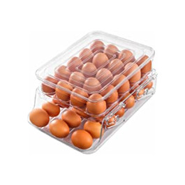 Контейнер для яєць hnnjck для холодильника, ящик для зберігання яєць, органайзер для холодильника з кришкою, складаний прозорий холодильник для яєць