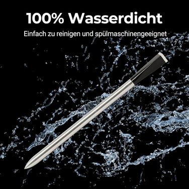 MEATER SE: Бездротовий розумний термометр для м'яса з Bluetooth | Великий радіус дії | Вимірює температуру м'яса та навколишнього середовища | Для приготування на грилі, в духовці, мангалі, на кухні, у коптилці, ротатерії | З чорним зарядним пристроєм