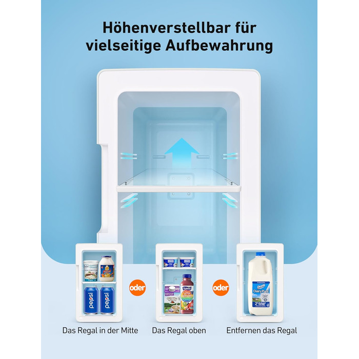 AstroAI Міні холодильник 2-в-1, 6 літрів, з функцією охолодження та підігріву, 12V/220V, для авто, офісу та гуртожитку (Бежевий)