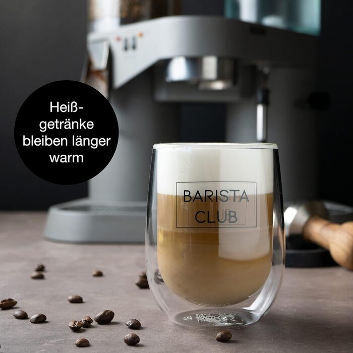 Склянки для кави Moritz & Moritz Barista 2x300 мл з подвійними стінками можна мити в посудомийній машині